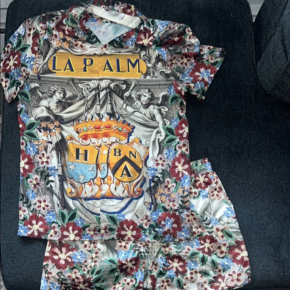 Floral Graphic Shirt and Shorts Set